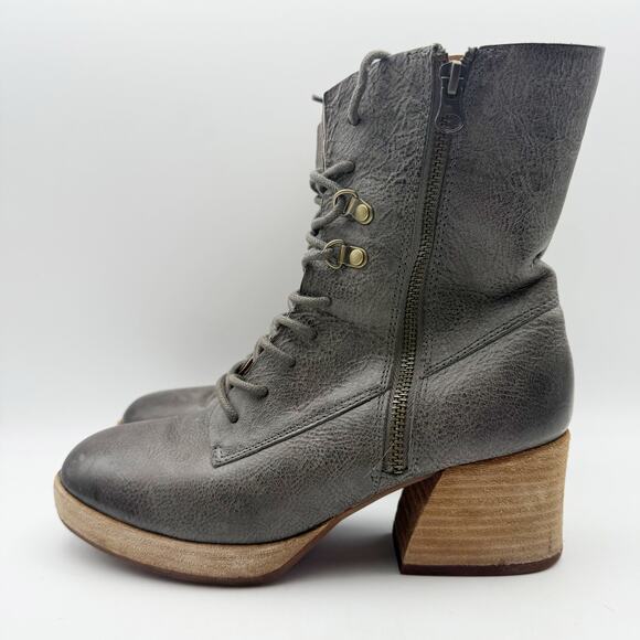 Kork-Ease Womens Raleigh Ankle Boots US 6.5 M EU 37 Dark Grey Leather GUC - Picture 8 of 15
